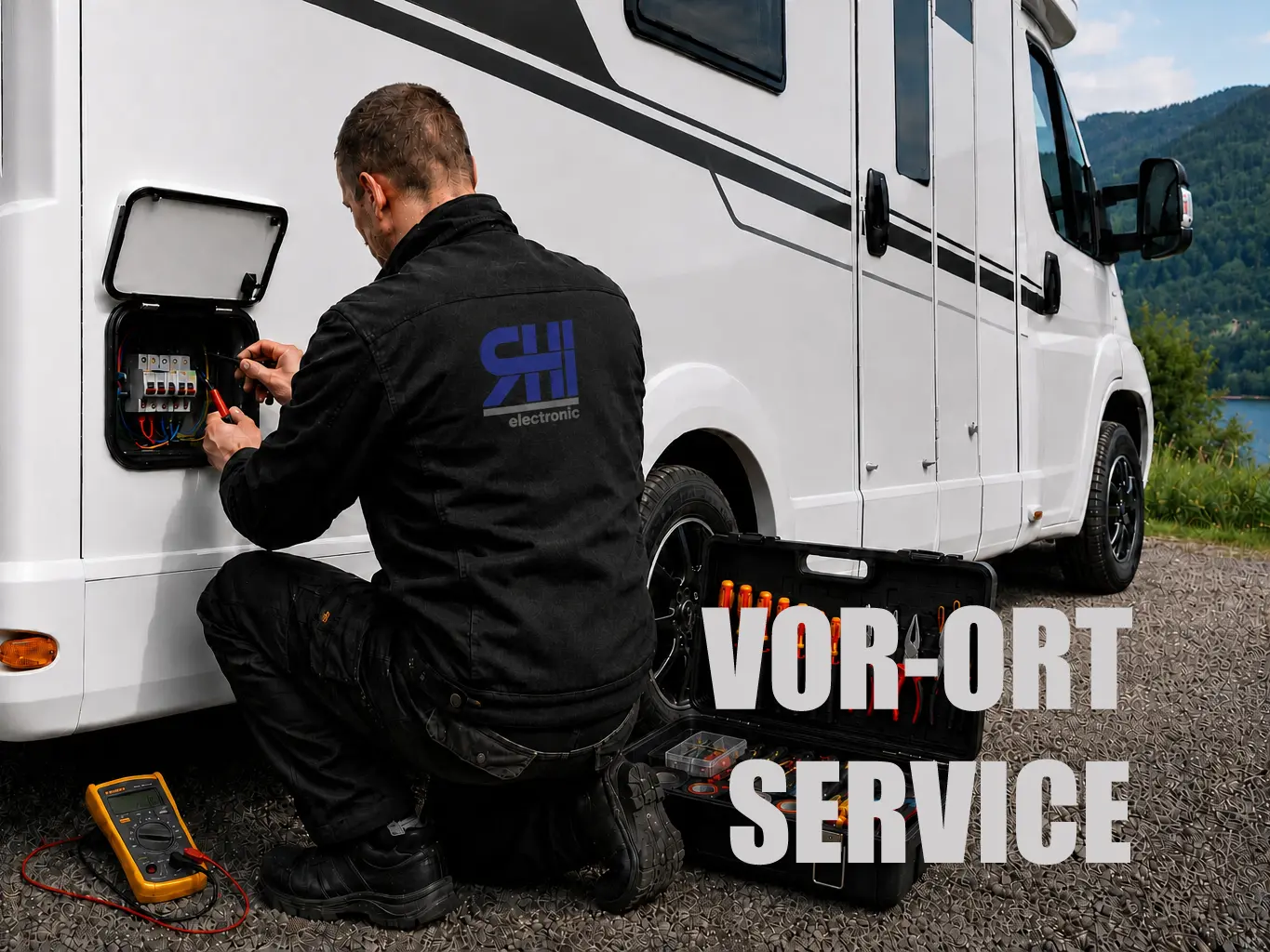 Ihr Vor-Ort Service im Großraum München, Rosenheim und im Oberland für Elektrik & Elektronik im Wohnmobil, Caravan, KFZ oder Boot. Gerne führen wir neben Fehlersuche und Fehleranalyse auch notwendige Reparaturen an Kabelbäumen, Steckverbindern sowie vielen anderen elektrischen oder elektromechanischen Komponenten an ihrem Fahrzeug durch.